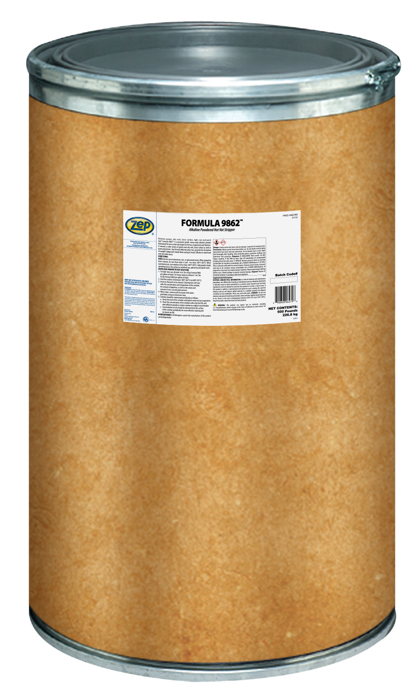 Zep Formula 9862 Alkaline Hot Vat Stripper – Removes Grease and Rust – 500 Pounds