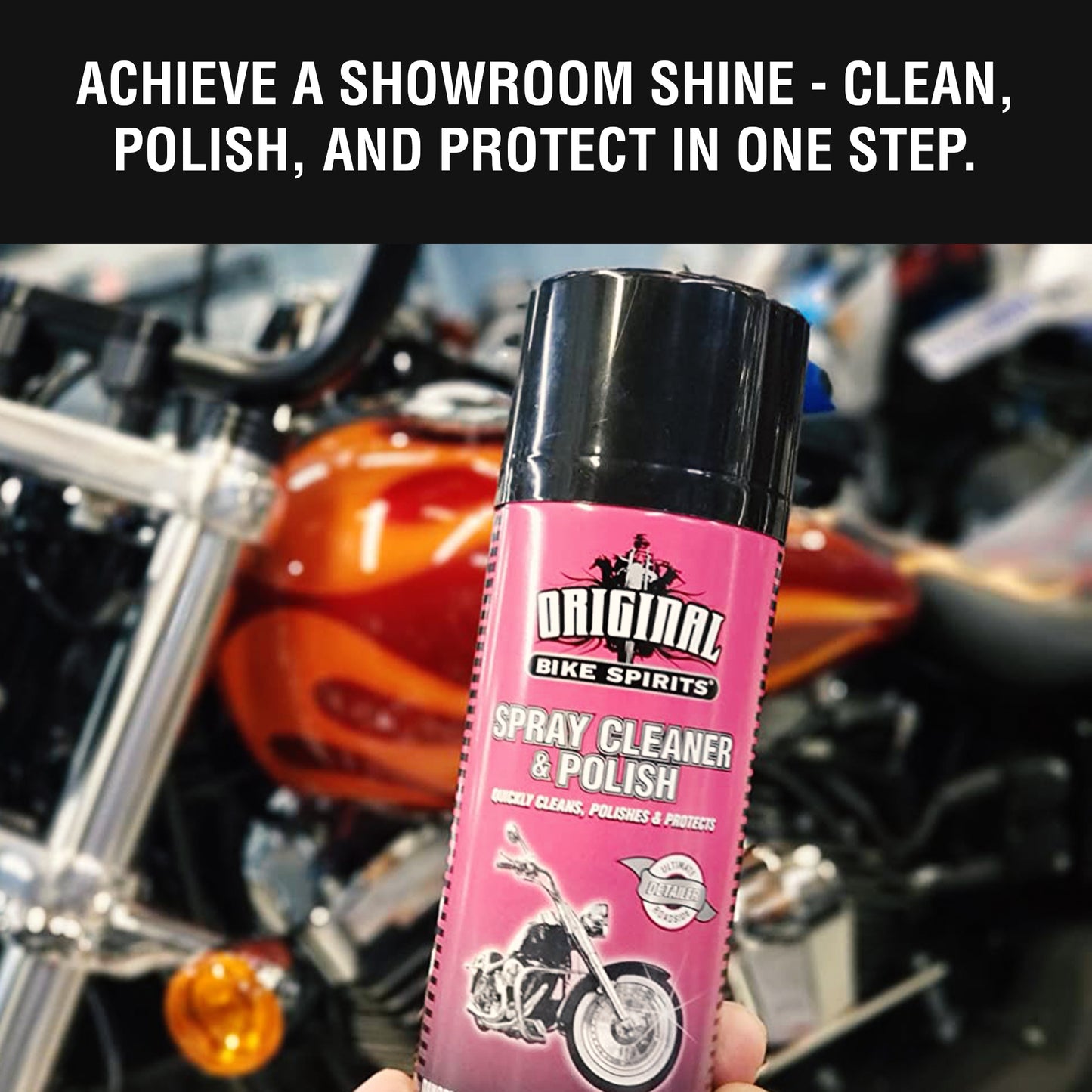 Original Bike Spirits Spray Cleaner & Polish – Cleans, Polishes & Protects – 14 oz