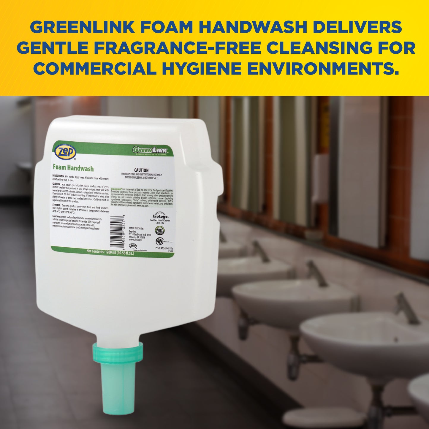 GreenLink Fragrance Free Foam Hand Wash