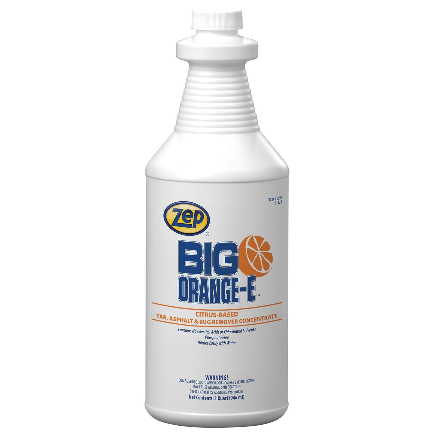 Zep Big Orange-E NPE Free Tar, Asphalt & Bug Remover Concentrate – Citrus Cleaner – 32 oz.