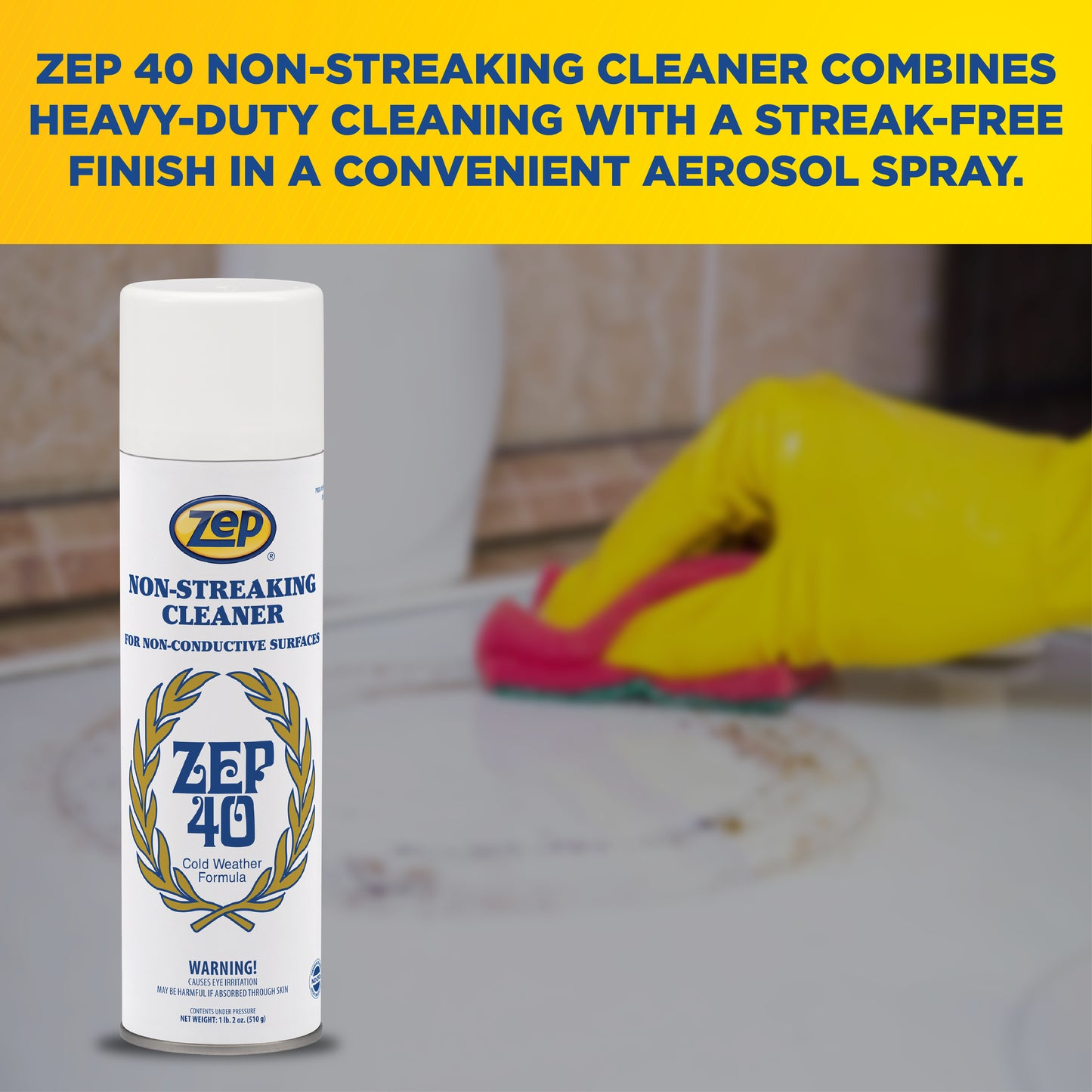 Zep 40 Non-Streaking Cleaner – For Non-Conductive Surfaces – 18 oz
