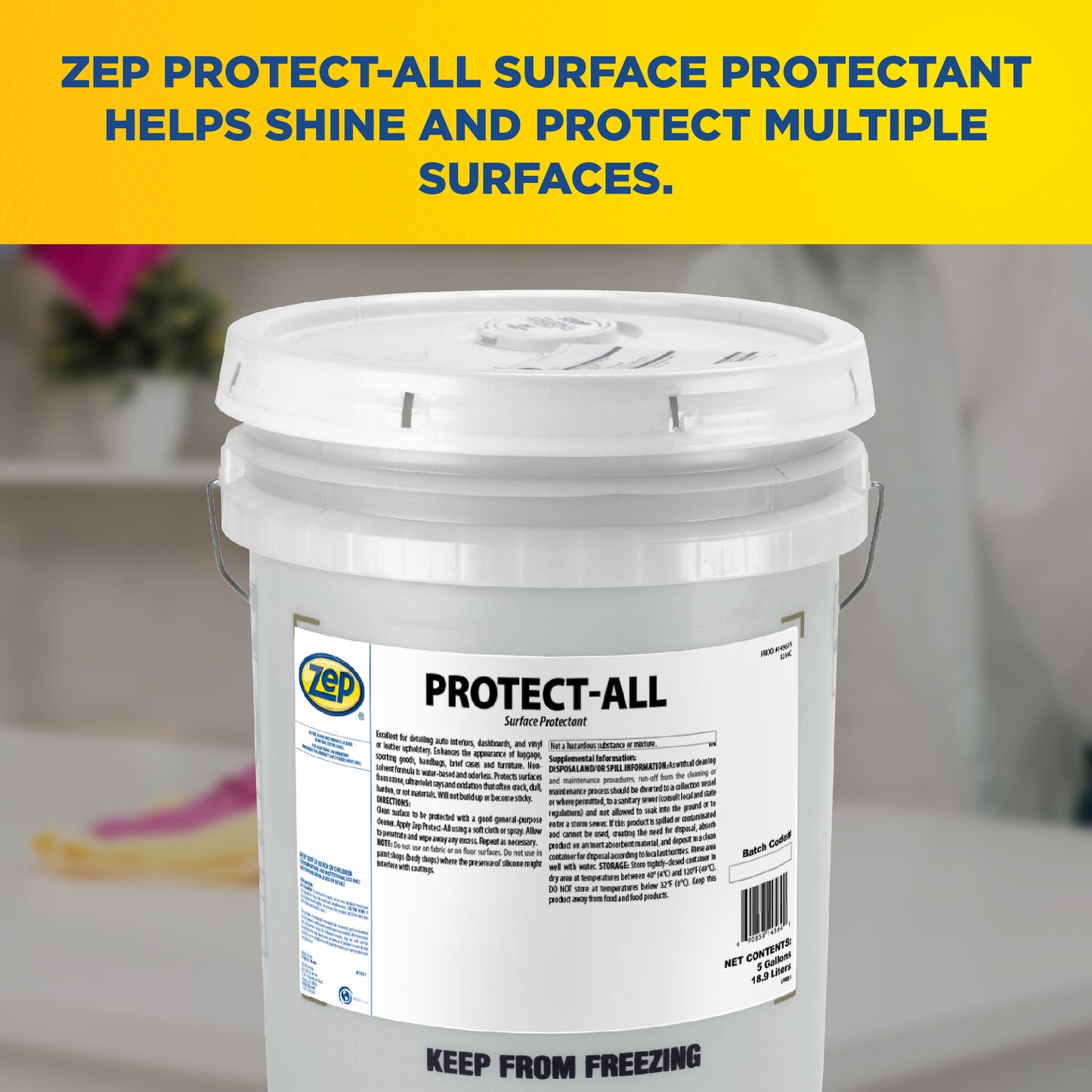 Zep Protect-All Surface Protectant – Vehicle and Furniture Protectant – 5 Gallon