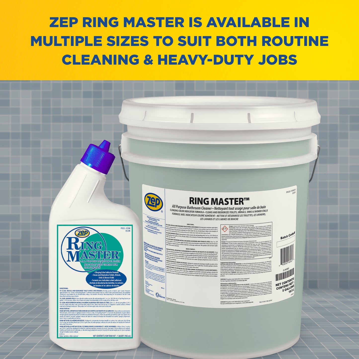 Zep Ring Master All Purpose Bathroom Cleaner - 32 oz