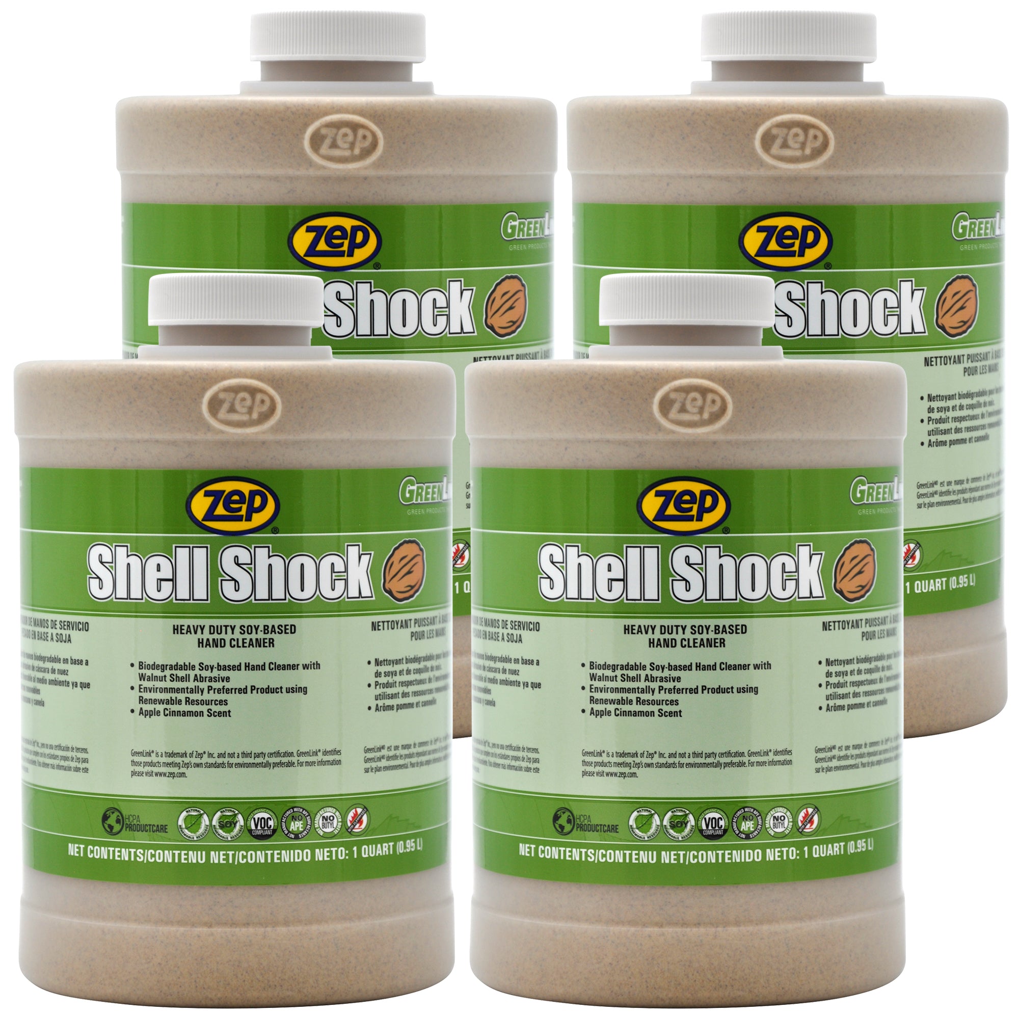 Zep Shell Shock Hand Cleaner - Soy-Based Formula with Walnut Shell