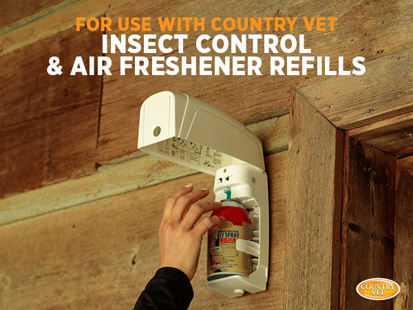 Country Vet Automatic Metered Dispenser For Flying Insect Control, Air Freshening & Air Sanitizing