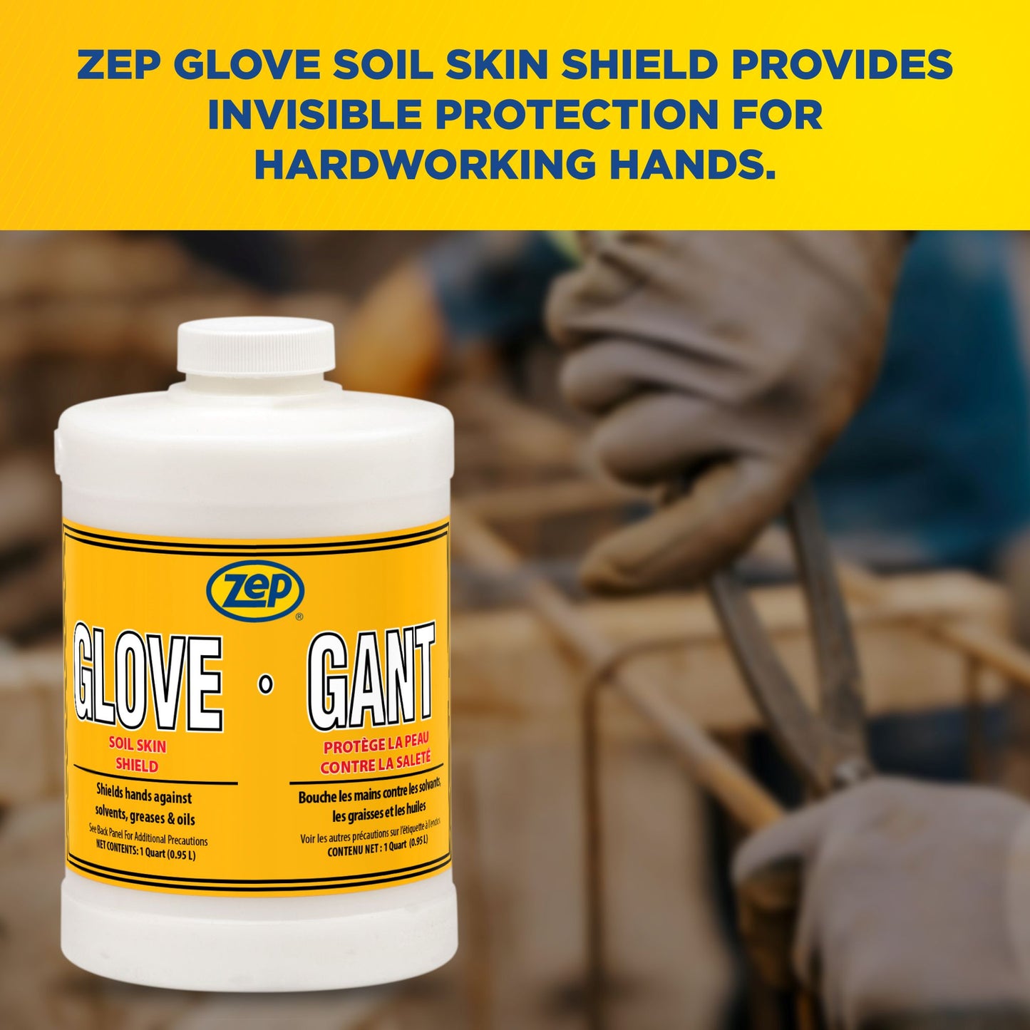 Zep Glove Soil Skin Shield Skin Protector - 1 Qt
