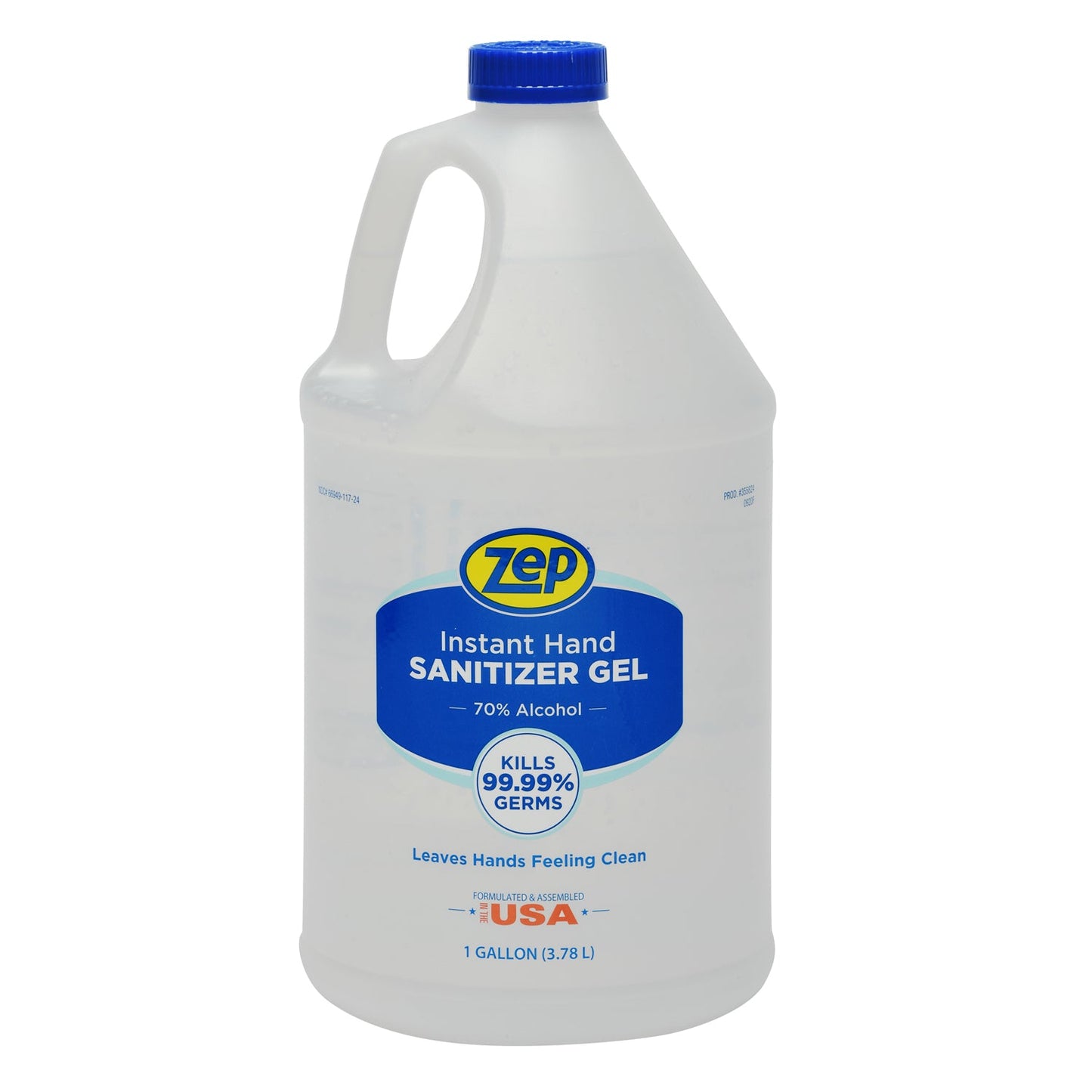 Zep Instant Hand Sanitizer Gel – Kills 99.99% of Germs – 1 Gallon