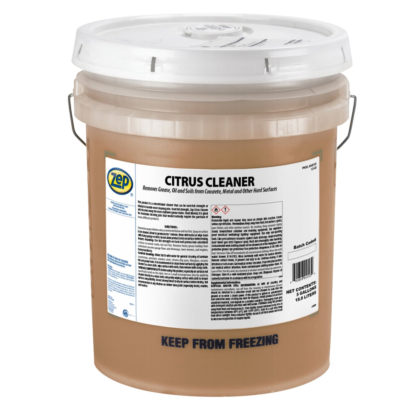 Zep Citrus Cleaner – Removes Grease and Oil – 5 Gallon