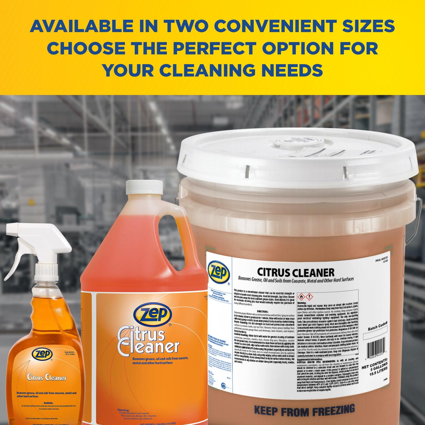 Zep Citrus Cleaner – Removes Grease and Oil – 32 oz.