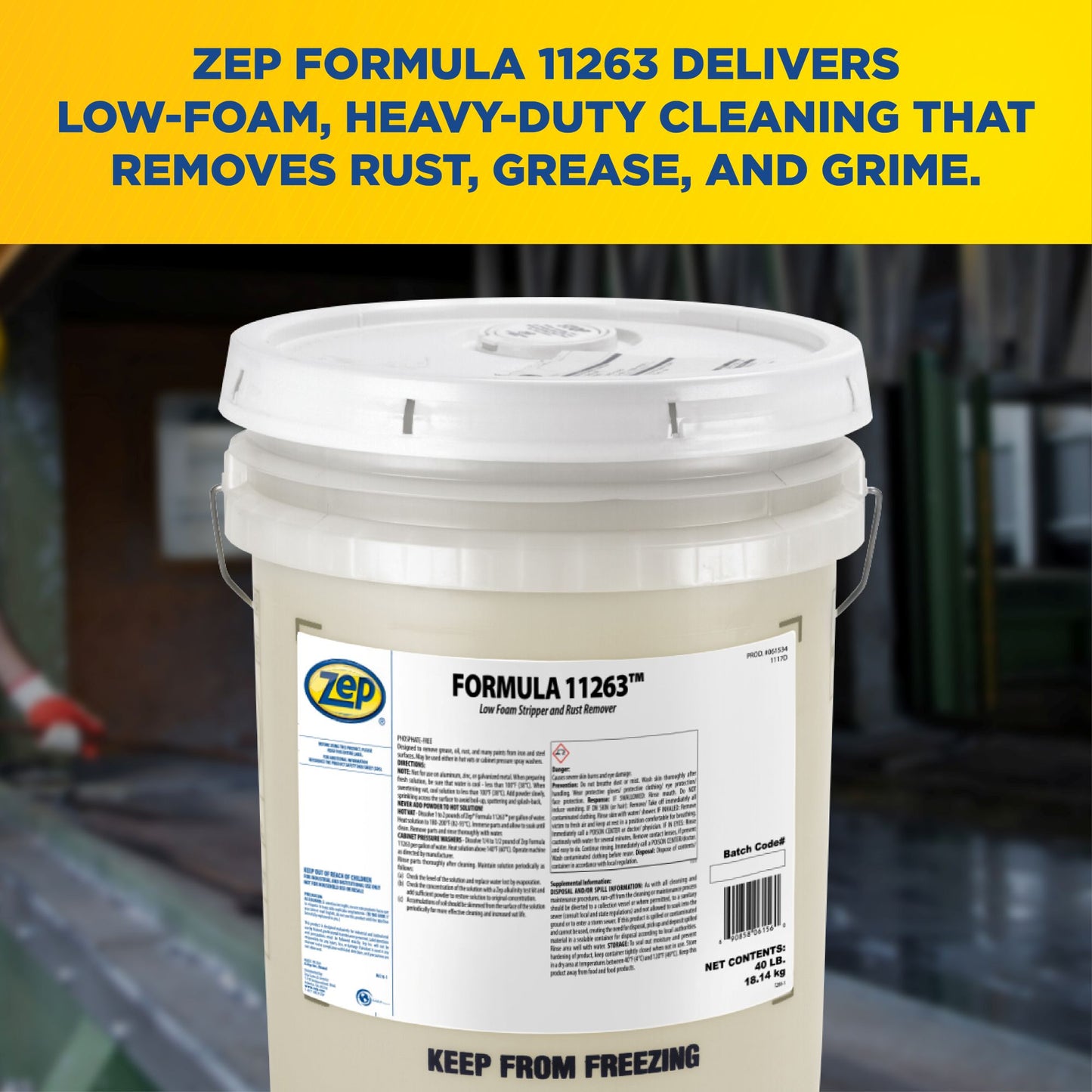 Zep Formula 11263 Low Foam Stripper- 40 Gallon