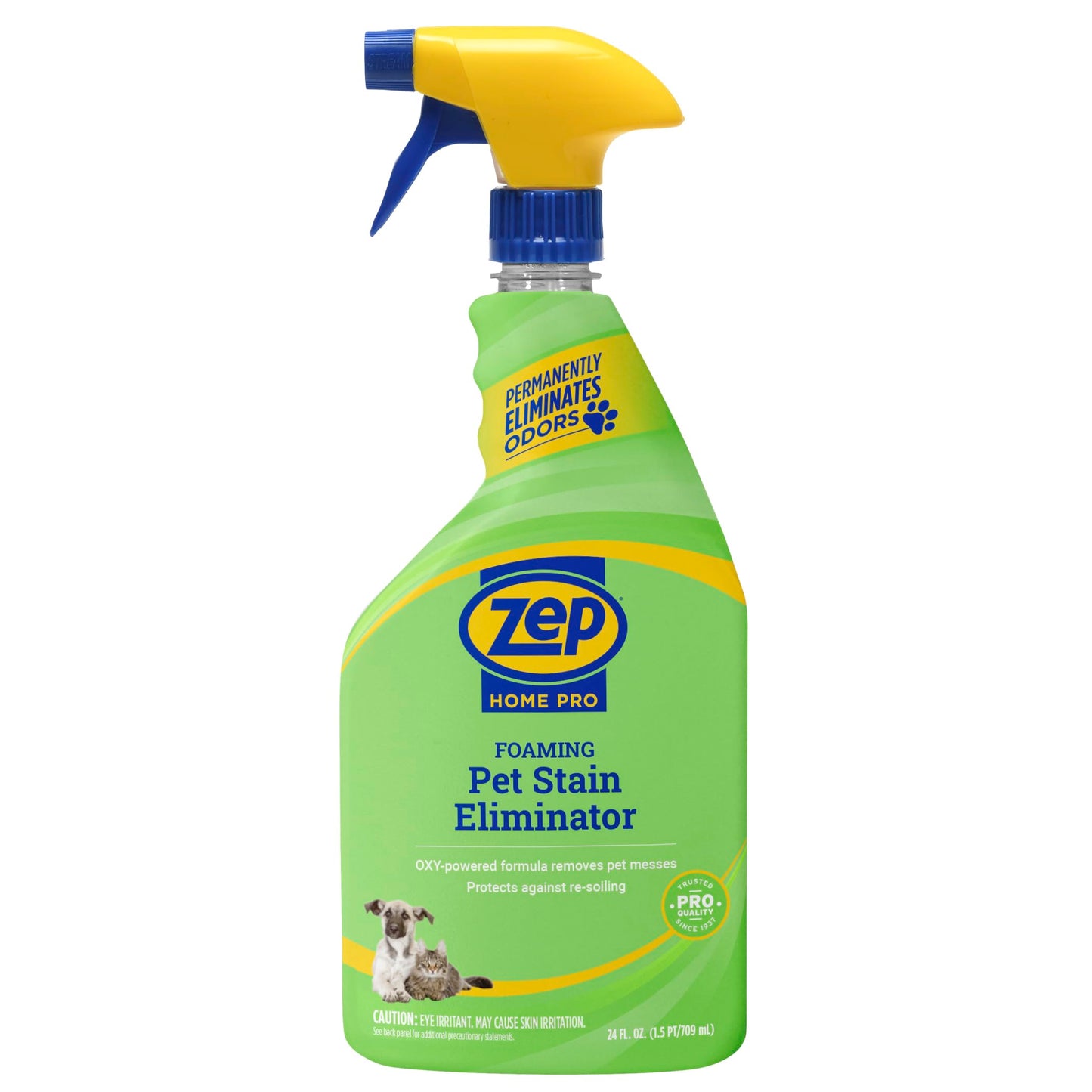 Zep Home Pro Foaming Pet Stain Eliminator - Cleans Carpets, Rugs, Upholstery - 24 oz.