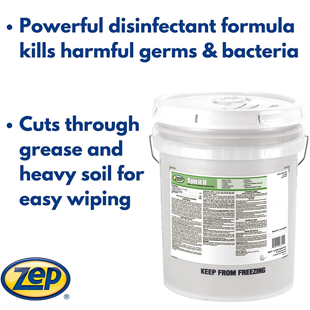 Zep Spirit II Detergent Disinfectant - 5 Gallon