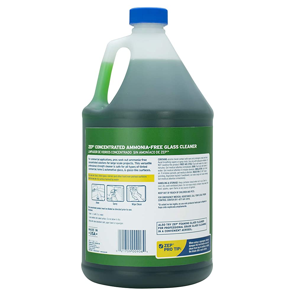 Ammonia Free Glass Cleaner 1 Gallon Zep Inc.