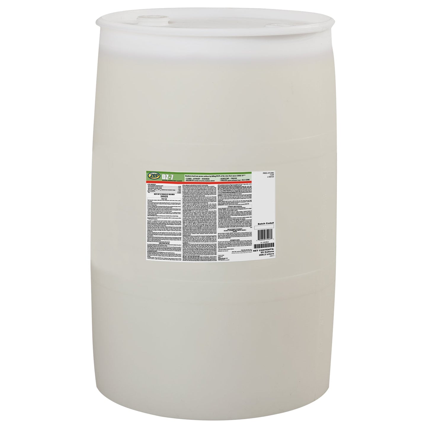 Zep DZ-7 Neutral Disinfectant Cleaner - 55 Gallon