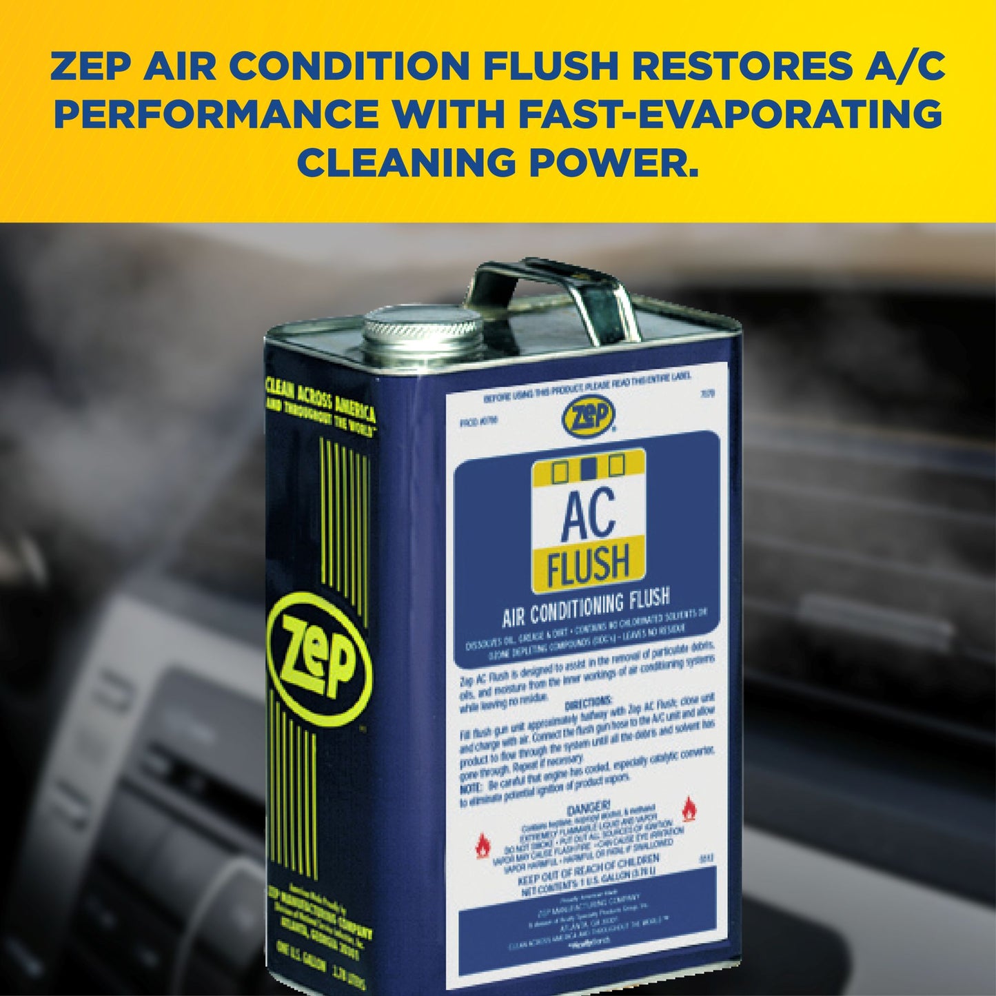 Zep AC Flush - Supports Air Conditioning Cooling - 1 Gallon