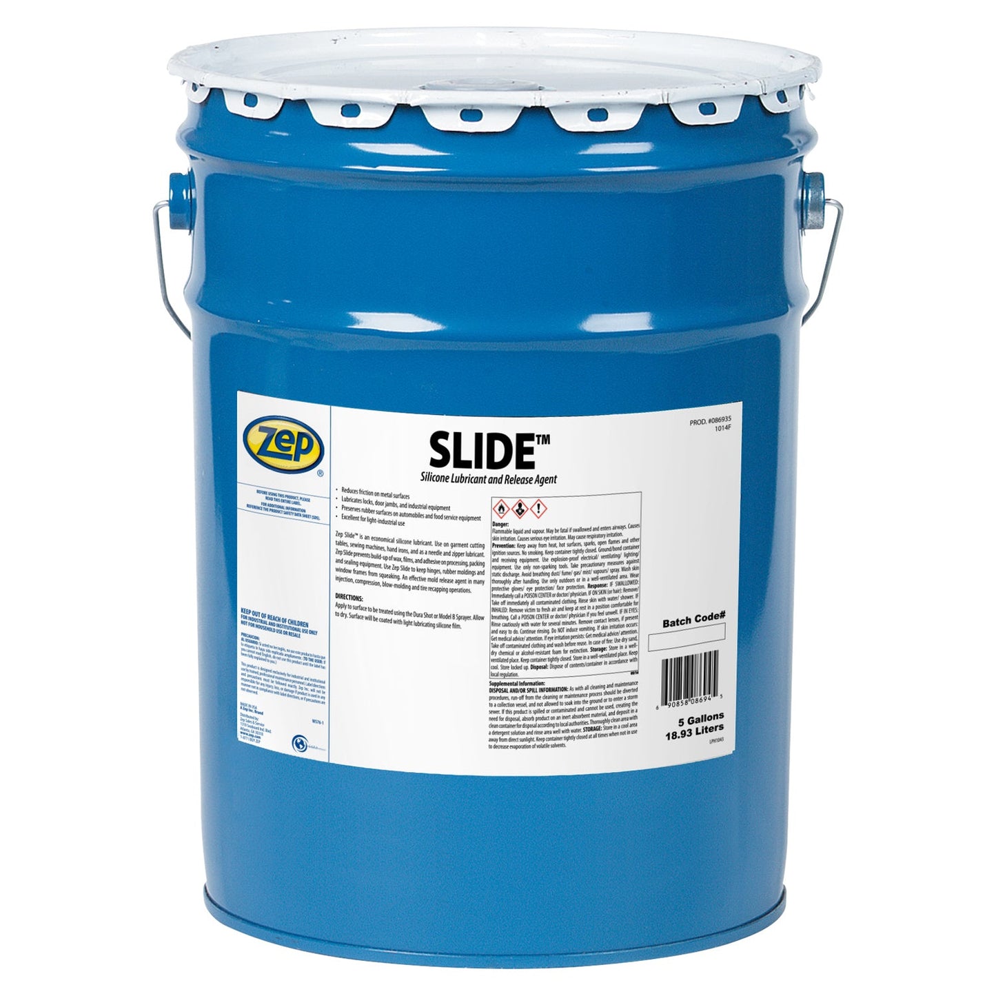 Zep Slide Silicone Lubricant and Release Agent – Reduce Friction – 5 Gallon