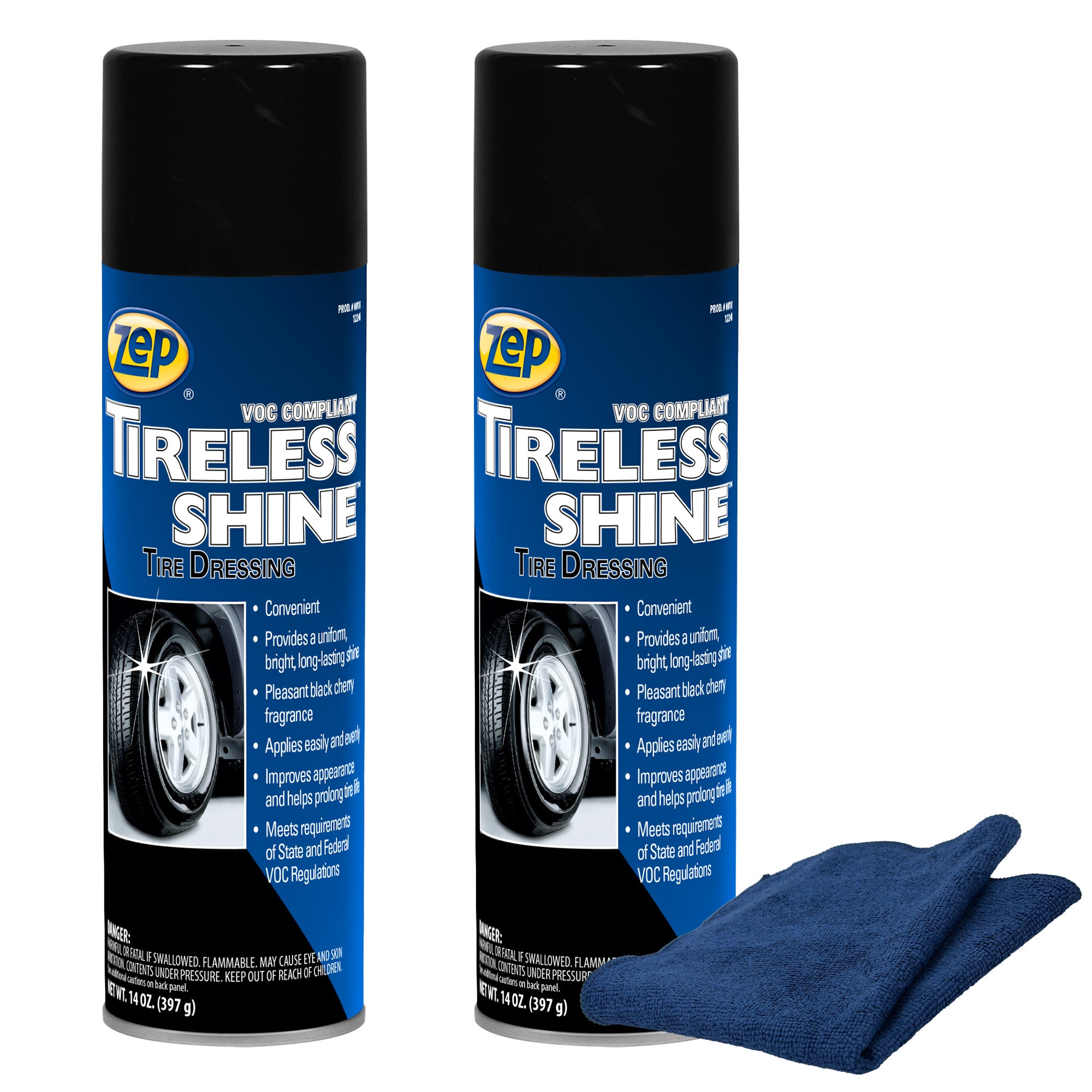 tire dressing Zep Tireless Shine 14 oz and Blue Microfiber Rag – Zep Inc long sleeved mini like finish and durability Petite Studio's Finch Cotton Size:4XL-5XL