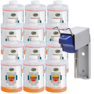 Zep Acclaim Antibacterial Liquid Hand Soap 32 oz (Case of 12) and Zep D-1000 Dispenser Bundle