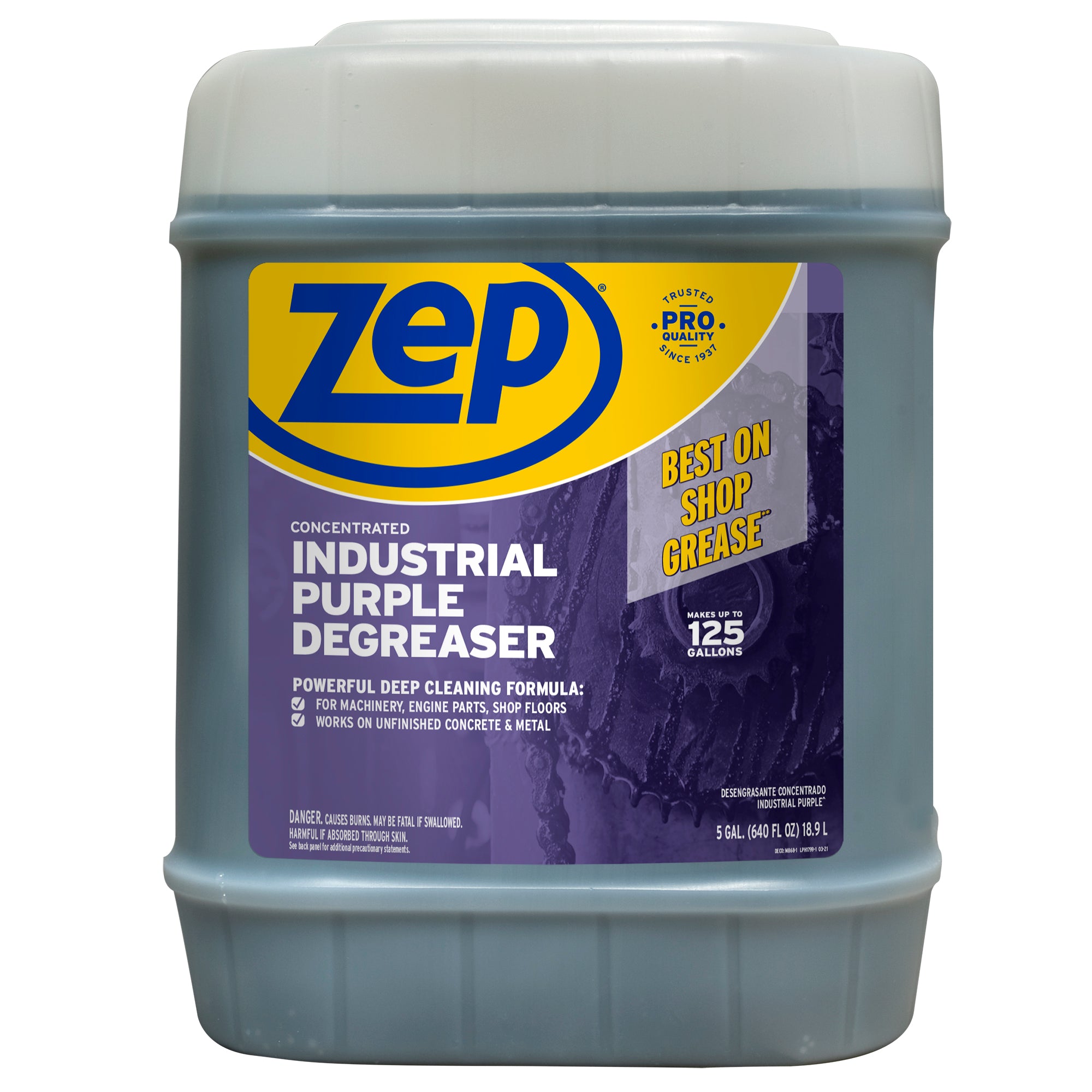 Zep Industrial Purple Cleaner and Degreaser – Engine Degreaser – 5