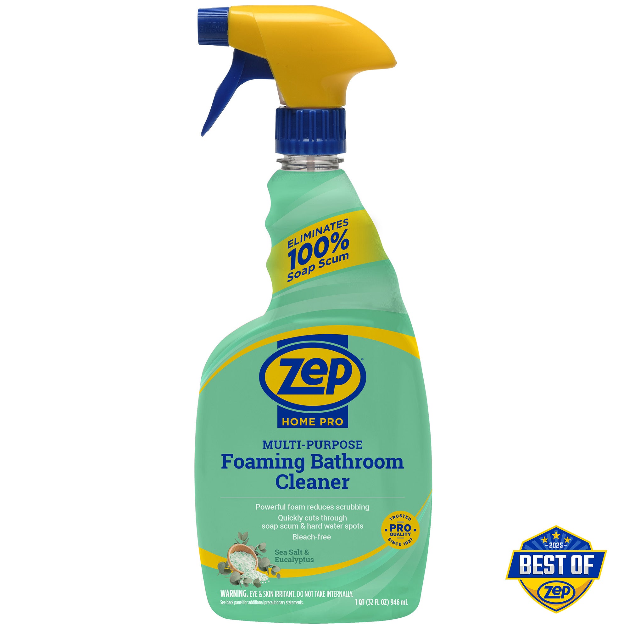 Zep Home Pro Multi-Purpose Foaming Bathroom Cleaner - Bleach-Free, Rem ...