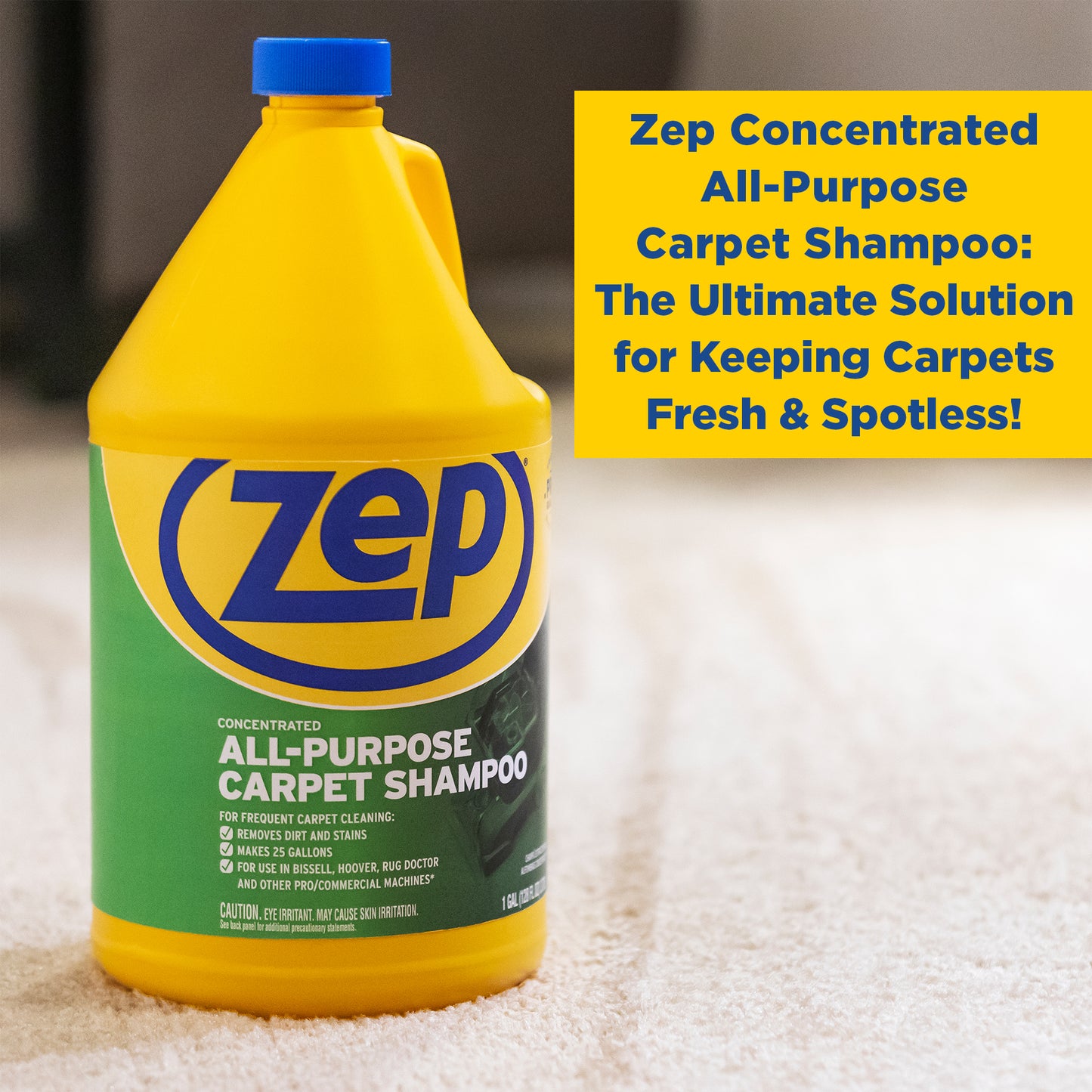 Zep Hi-Traffic Carpet Spot Remover & Cleaner 1 Gal and Zep All-Purpose Carpet Shampoo Concentrate 1 Gal