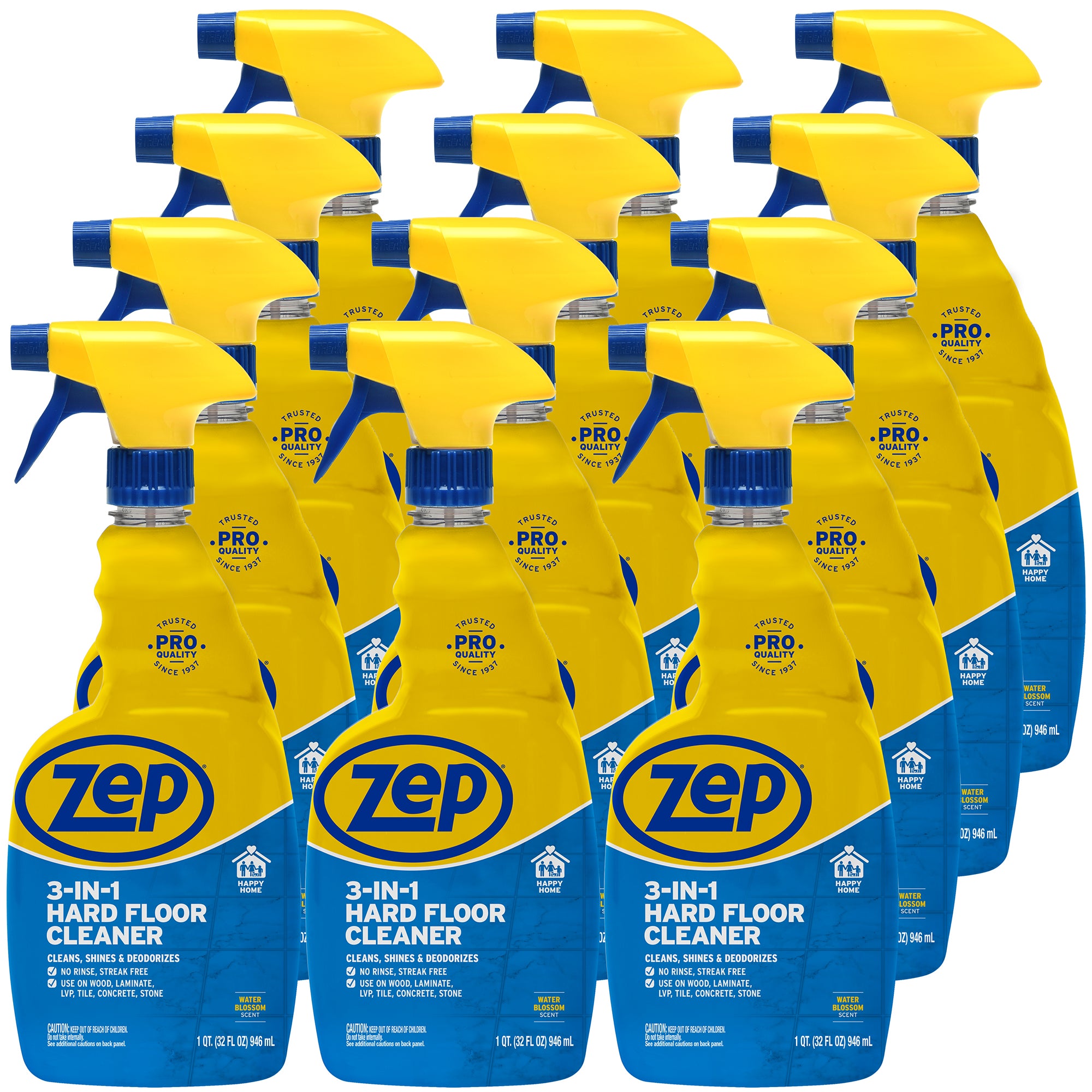 Zep 3-in-1 Hard Floor Cleaner - Cleans, Shines & Deodorizes - 32oz