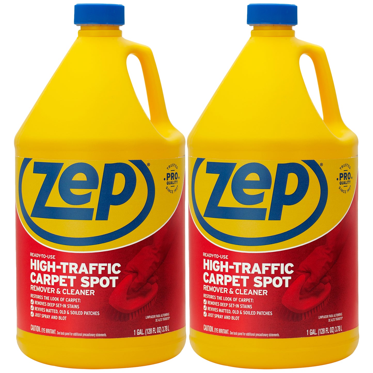 Zep High Traffic Carpet Spot Remover & Cleaner – Enzymatic Stain Remover – 1 Gallon