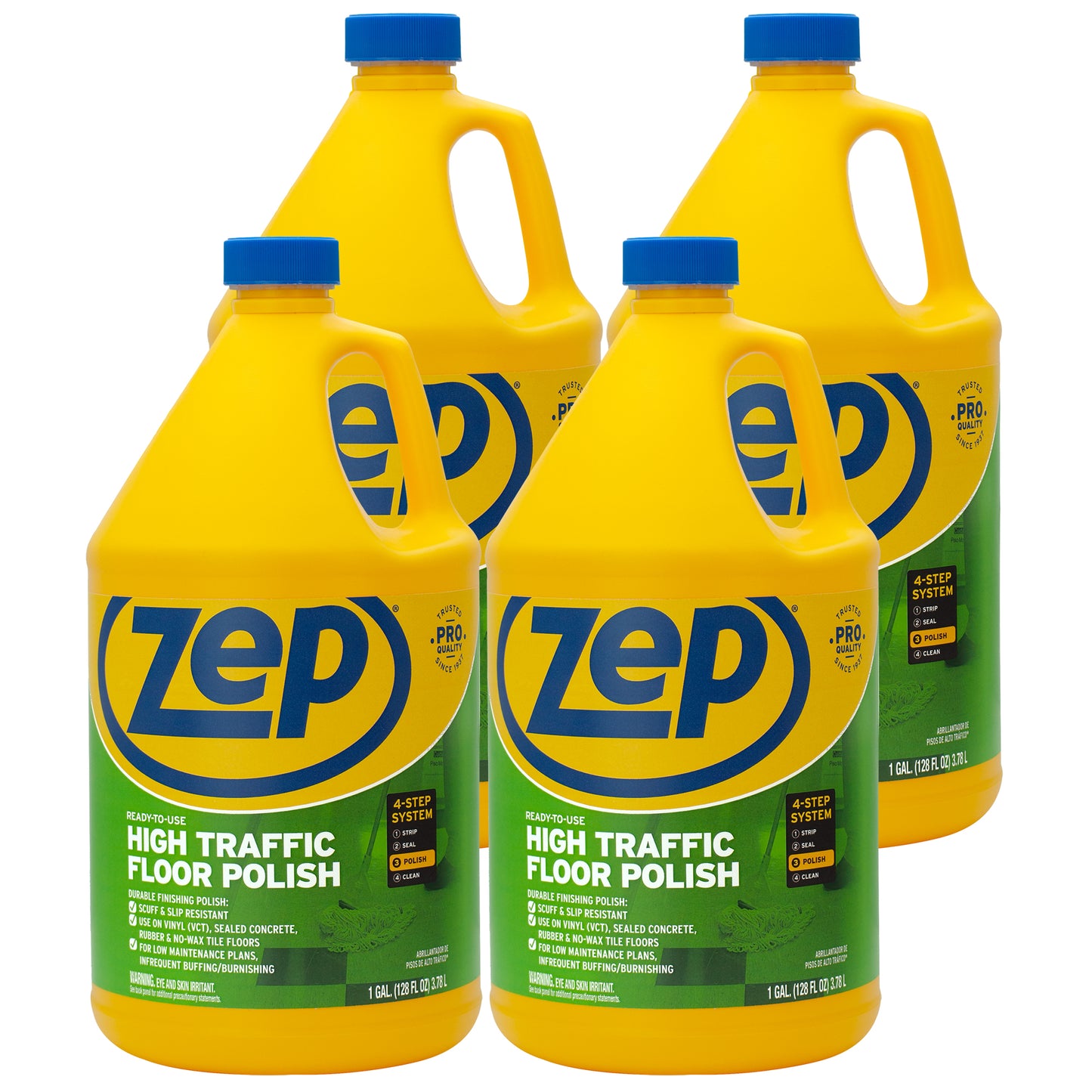 Zep High Traffic Floor Polish – Scuff Resistant Floor Shine – 1 Gallon