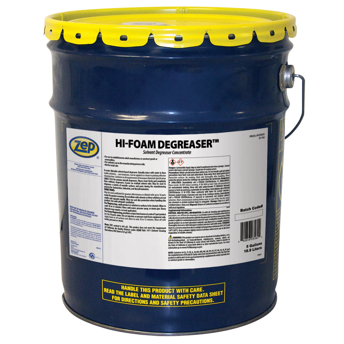 Hi-Foam Solvent Based Degreaser Concentrate - 5 Gallon