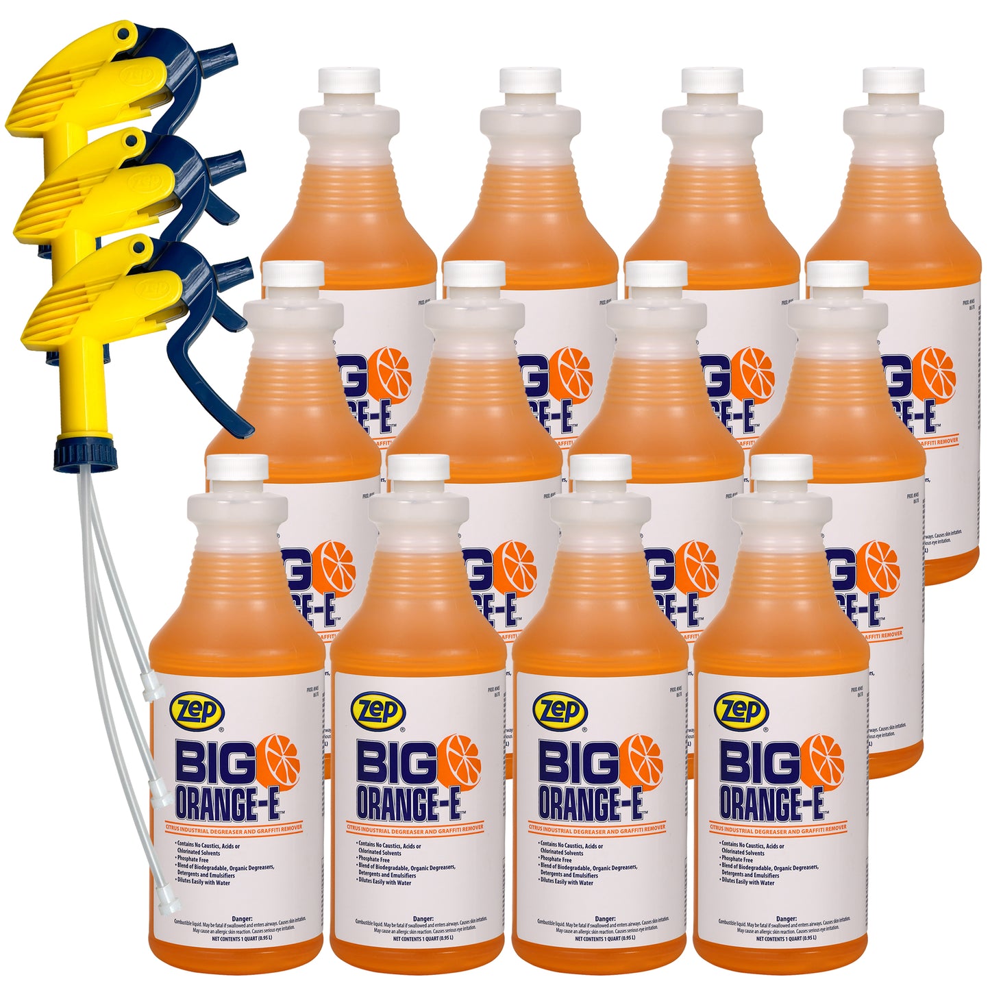 Zep Big Orange-E Citrus Industrial Degreaser & Graffiti Remover – Cleans and Deodorizes – 32 oz.