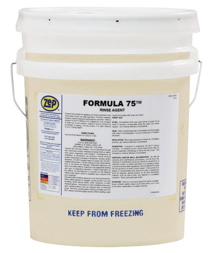 Zep Formula 75 Rinse Agent – Vehicle Wash Drying Agent - 5 Gallon