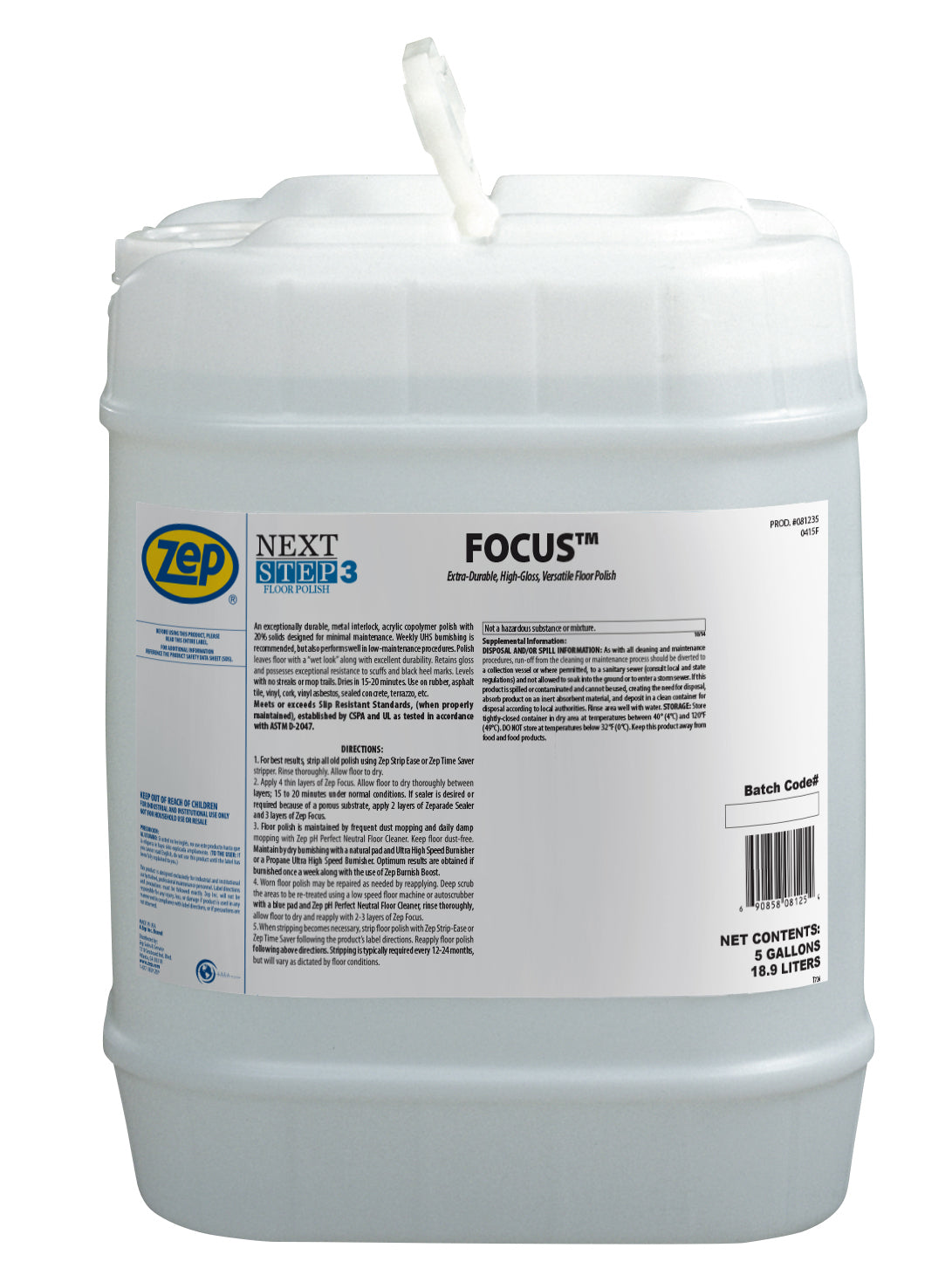 Focus Floor Polish - 5 Gallon