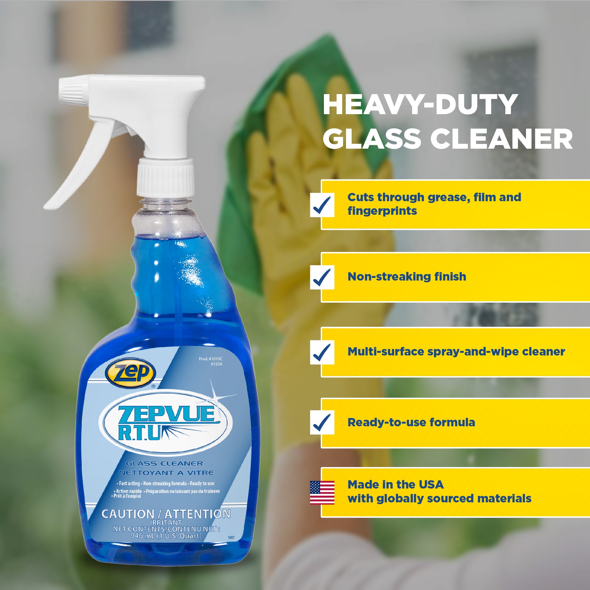 Zepvue Glass Cleaner - 32 oz. – Zep Inc.