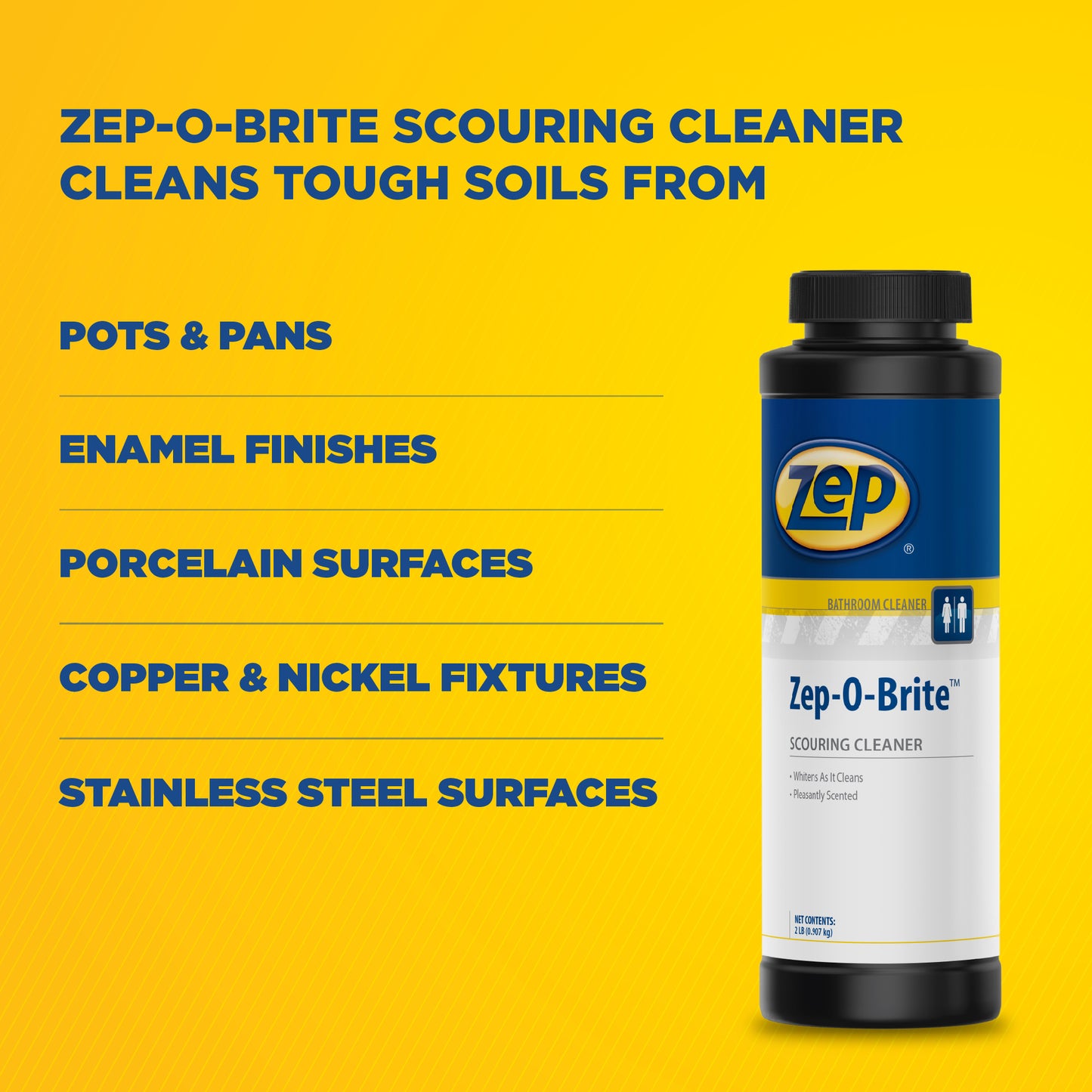 Zep-O-Brite Scouring Bathroom Cleanser - 2 LB