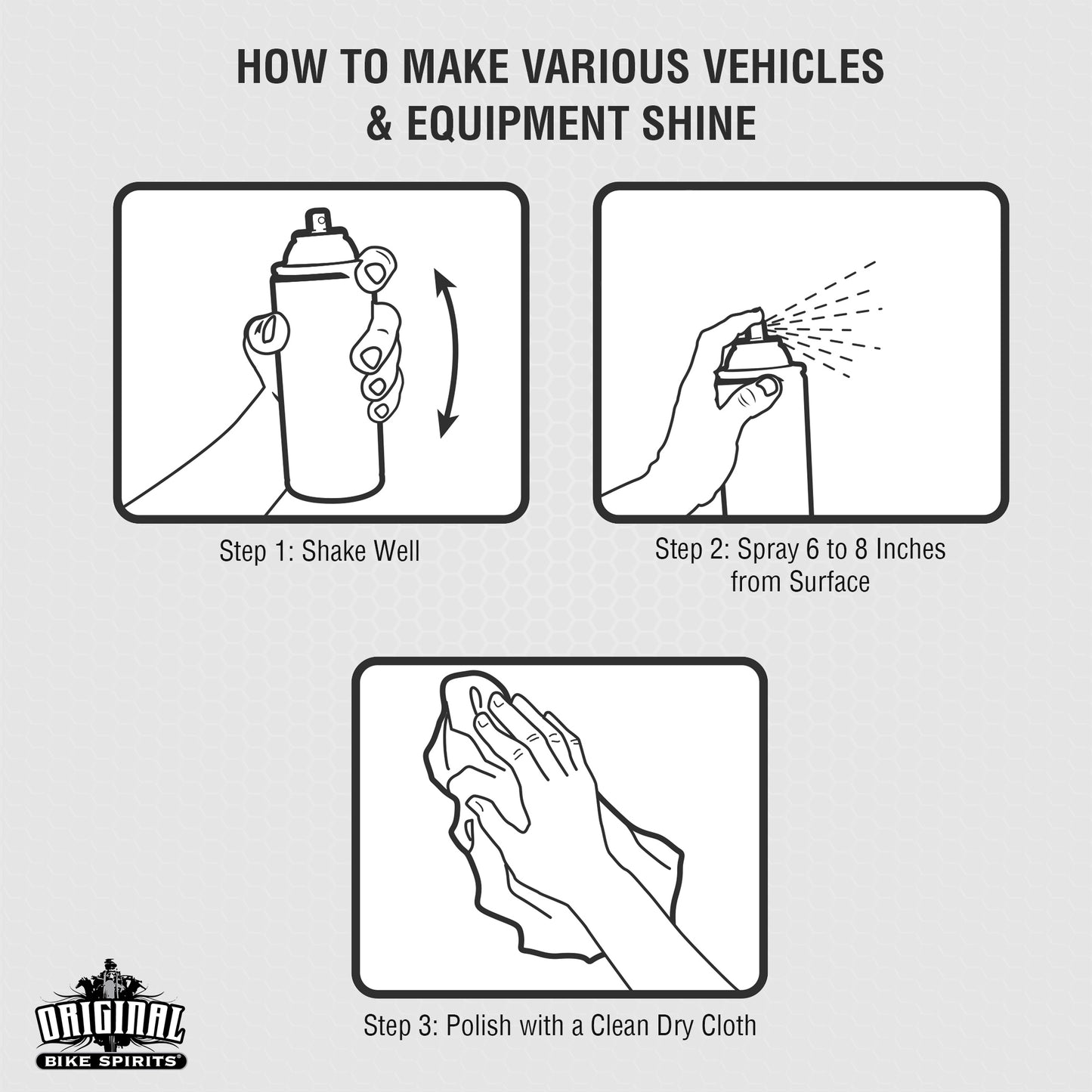 Original Bike Spirits Spray Cleaner & Polish – Cleans, Polishes & Protects – 14 oz