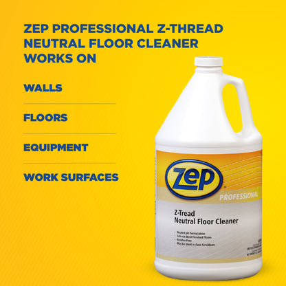 Zep Professional Z-Tread Neutral Floor Cleaner – Rinse Residue-Free – 1 Gallon
