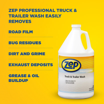 Zep Professional Truck & Trailer Wash – Remove Tough Road Grime – 1 Gallon