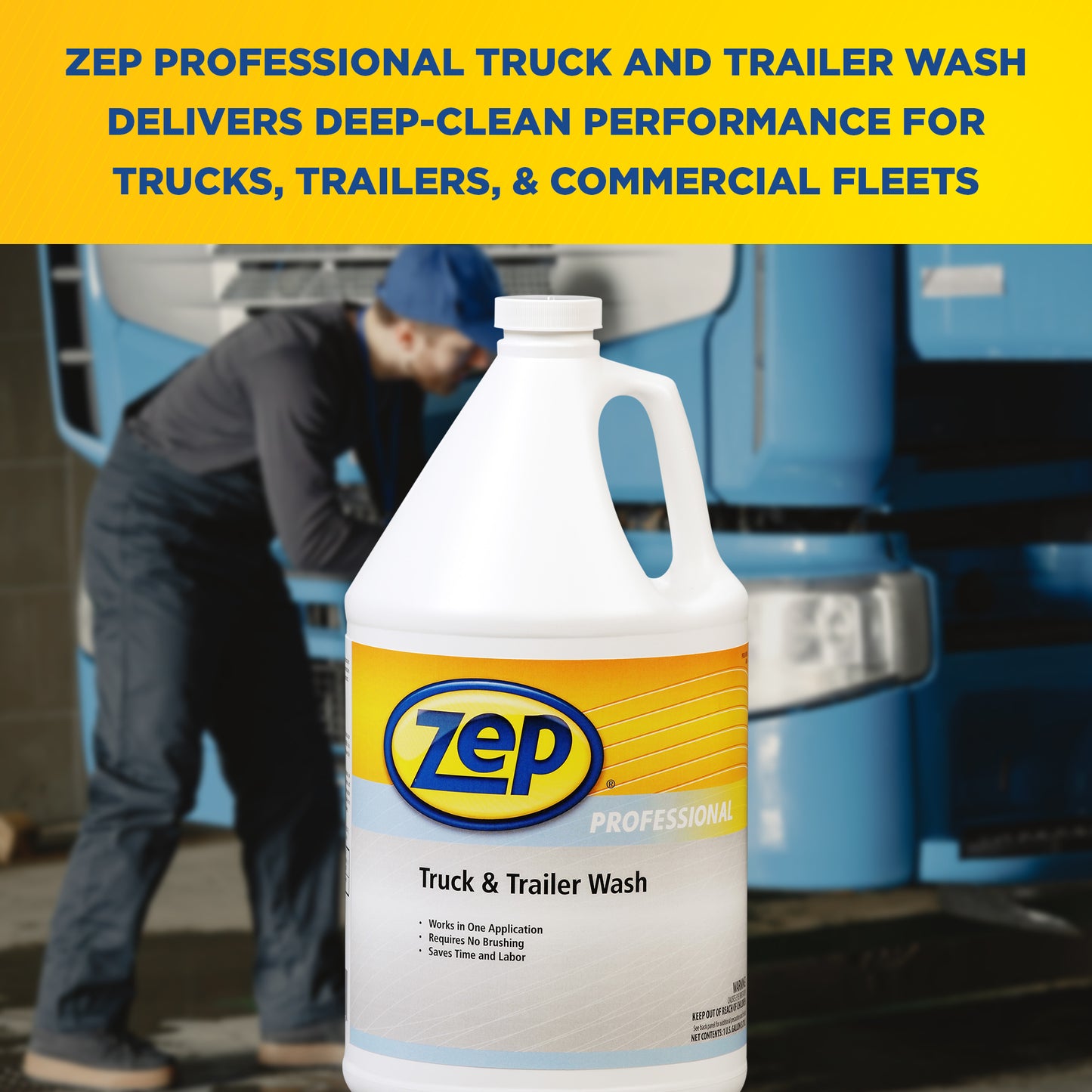 Zep Professional Truck & Trailer Wash – Remove Tough Road Grime – 1 Gallon