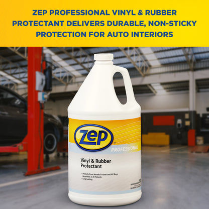 Zep Professional Vinyl & Rubber Protectant - Cleans and Preserves – 1 Gallon