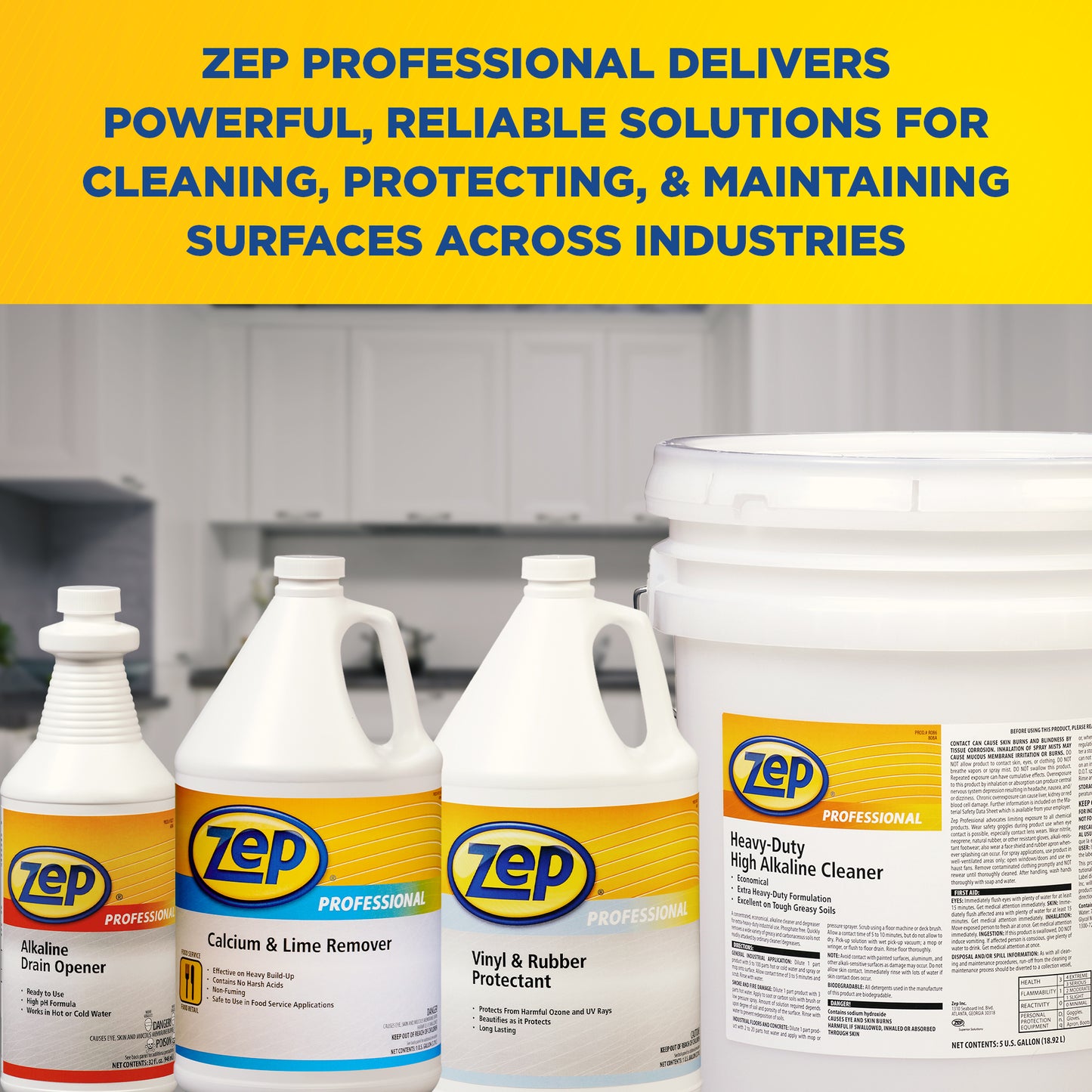 Zep Professional Calcium and Lime Remover – Effective on Heavy Calcium Build-up – 1 Gallon