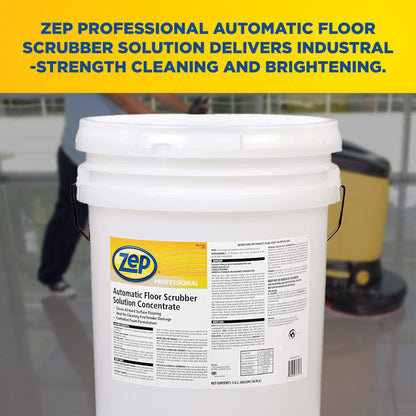 Zep Professional Automatic Floor Scrubber Solution Concentrate – Removes Smoke Damage – 5 Gallons