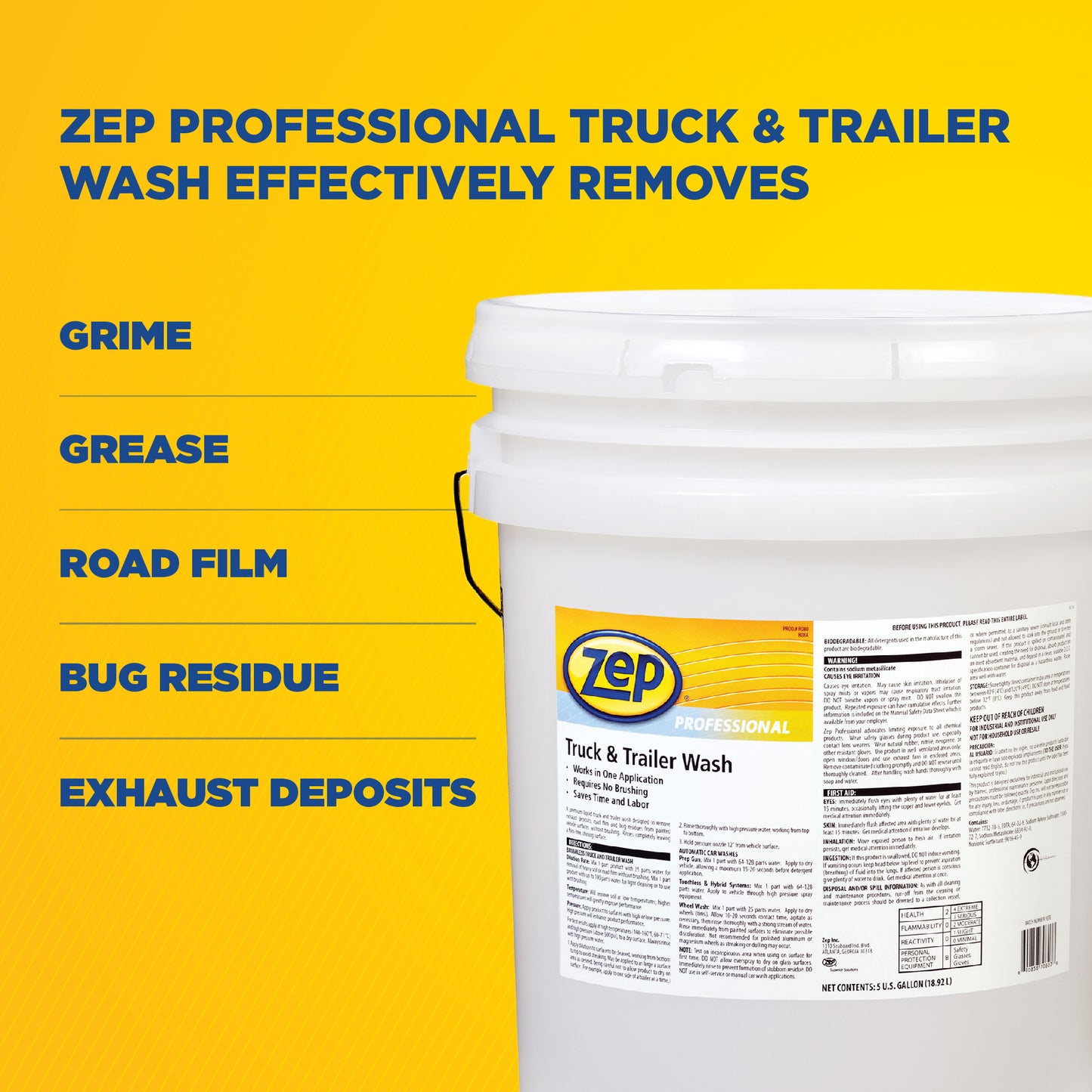 Zep Professional Truck & Trailer Wash - 5 gallon