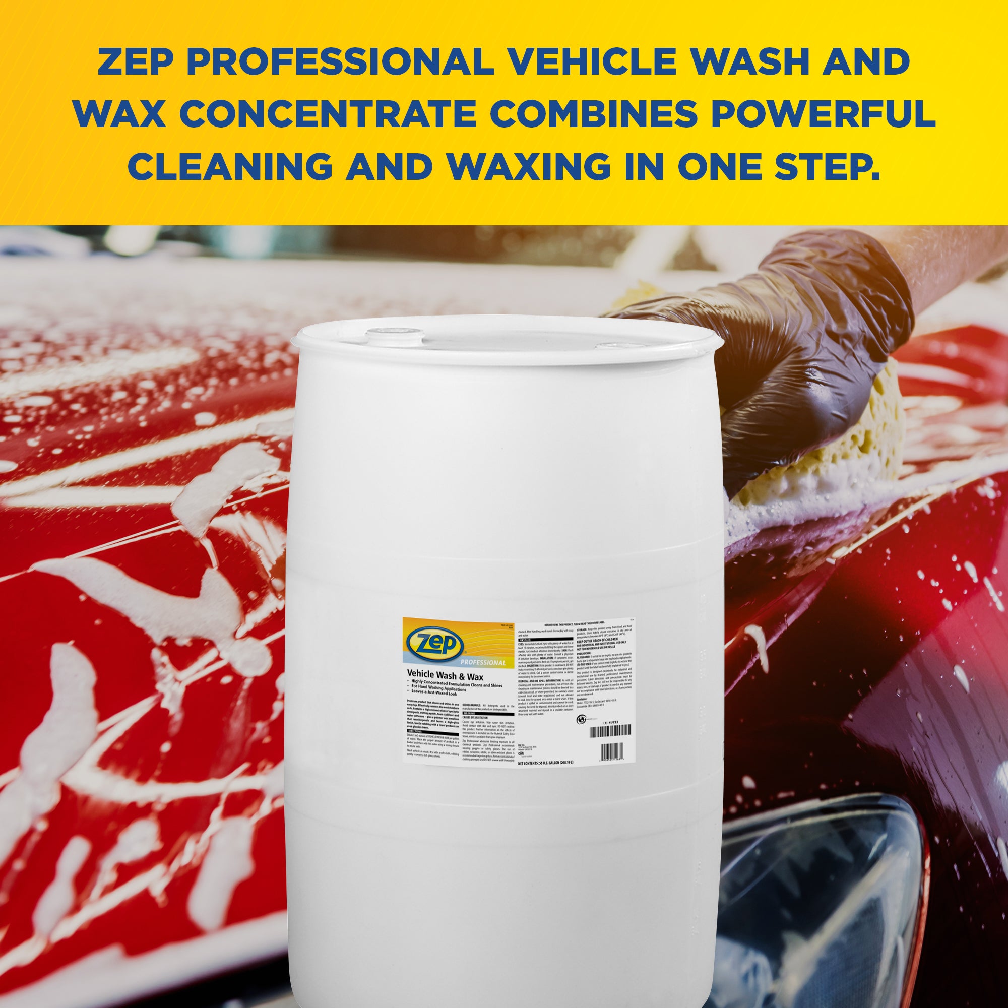 Zep Professional Vehicle Wash and Wax Concentrate – Premium