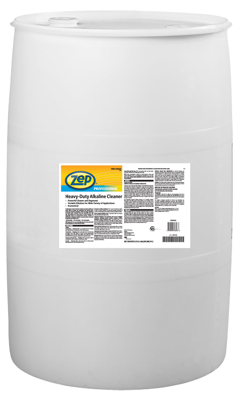 Zep Professional Heavy-Duty Alkaline Cleaner – Powerful Cleaner & Degreaser – 55 Gallons