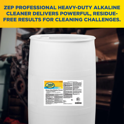 Zep Professional Heavy-Duty Alkaline Cleaner – Powerful Cleaner & Degreaser – 55 Gallons