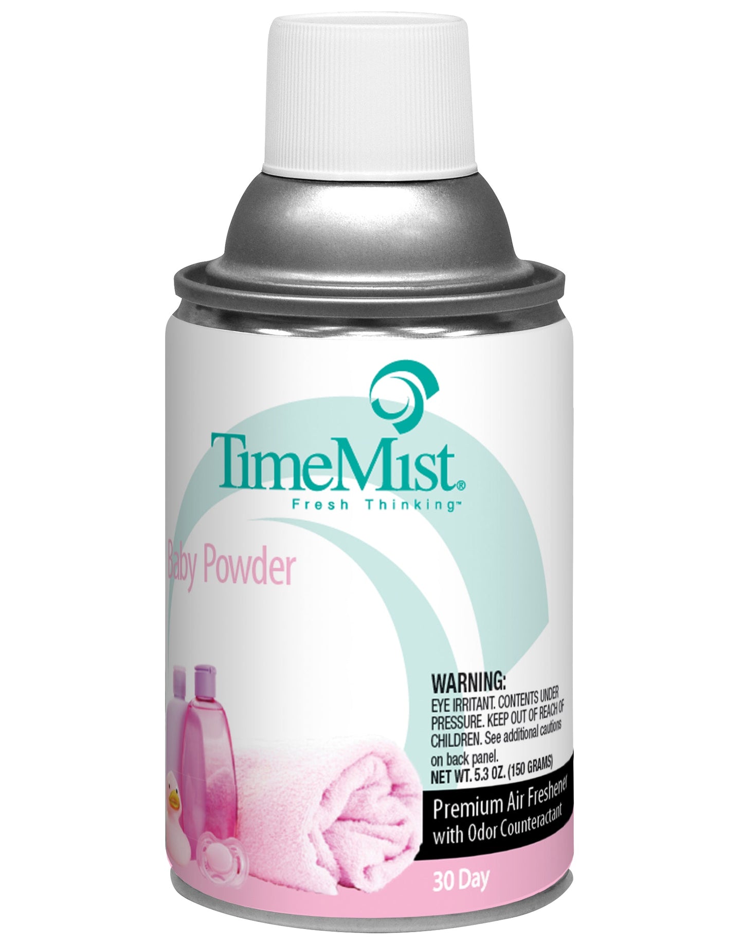 TimeMist Premium Metered Air Freshener Refills, Baby Powder (Case of 12) with Meter Mist 3000 Ultra Dispenser (2 Pack) Bundle