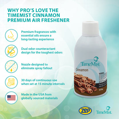 TimeMist Premium Metered 30 Day Air Freshener - Cinnamon - 7 oz.
