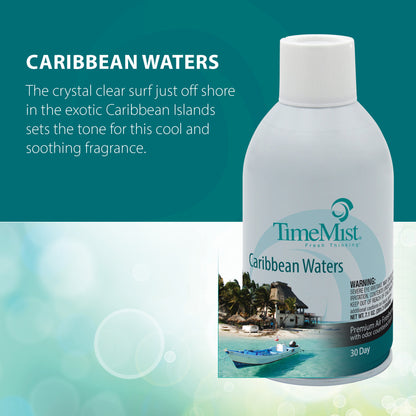 Premium TimeMist Metered 30 Day Air Freshener - Caribbean Waters - 7 Oz.