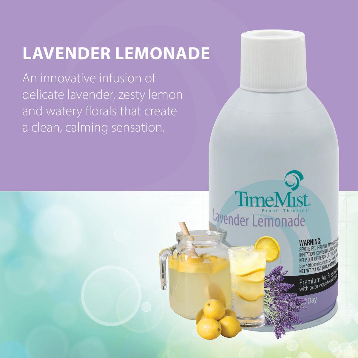 TimeMist Premium Metered Air Freshener Refills, Lavender Lemonade (Case of 12) with Meter Mist 3000 Ultra Dispenser (2 Pack) Bundle