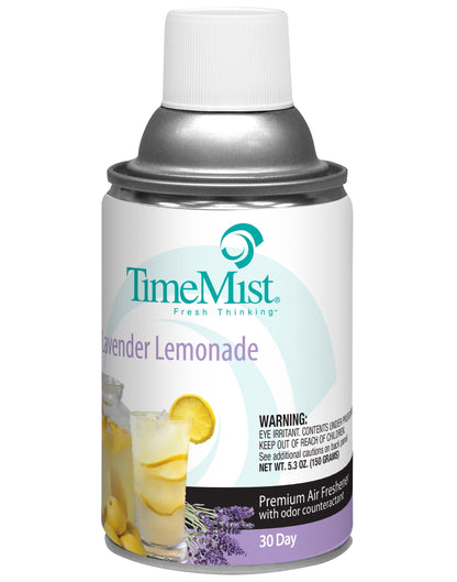 TimeMist Premium Metered Air Freshener Refills, Lavender Lemonade (Case of 12) with Meter Mist 3000 Ultra Dispenser (2 Pack) Bundle